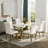 Luxury Dining Table With U-Shaped Base-451659458-456459037