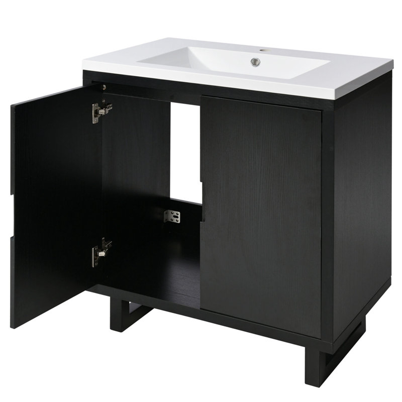 Ensemble de meuble-lavabo 30 "avec lavabo, Noir