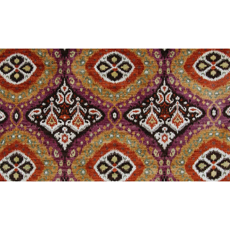 Geometric Hand Knotted Area Rug, Rectangle 154 x 193cm