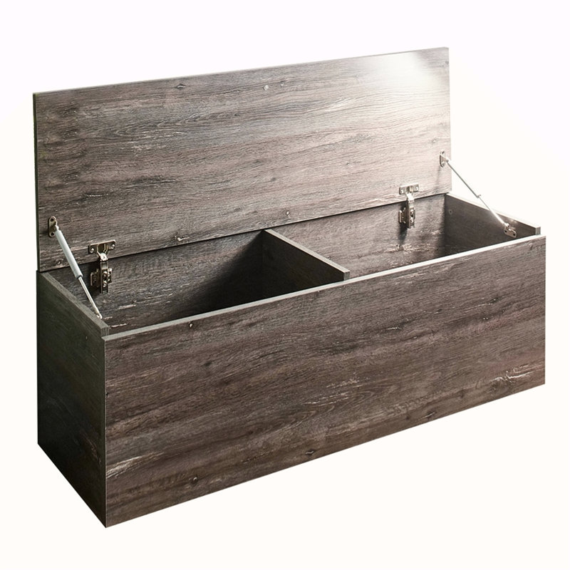 Banc de rangement Dean en gris rustique