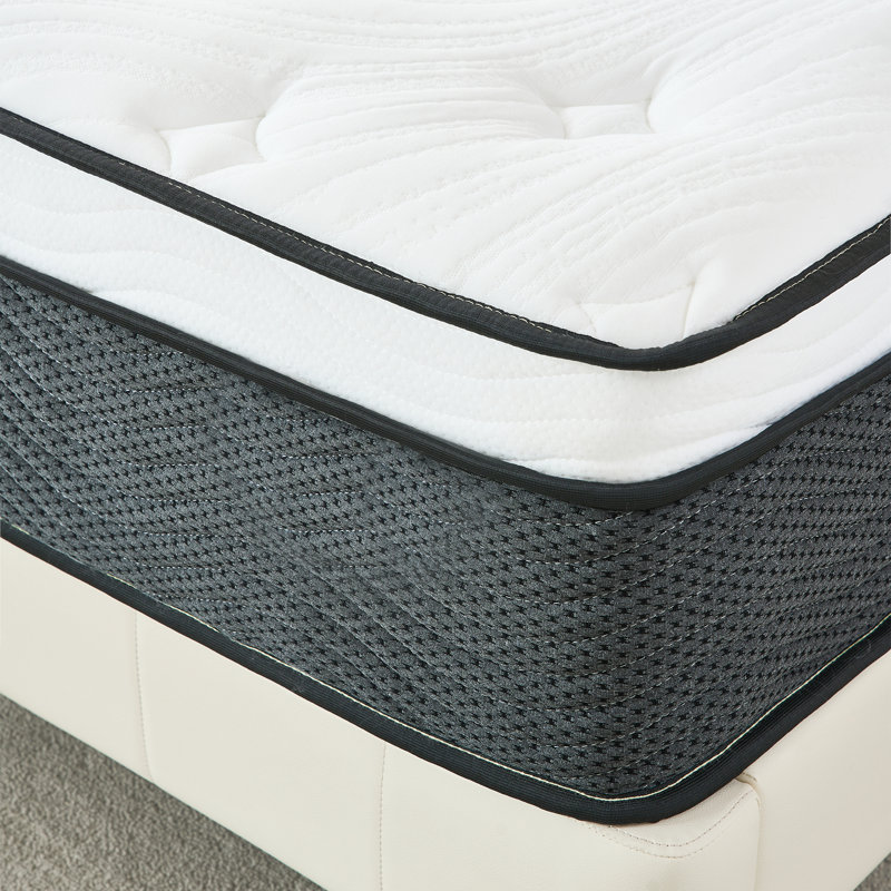 Matelas hybride moyen de 12 po dans une boîte à plateau-coussin, Grand lit, 12"