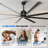 96 Inch Aluminum Alloy Industrial DC Motor Ceiling Fan With Reversible Blades, 6-Speed Remote Control-440633845-440633850