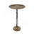 13.8X13.8X24" Black And Gold Aluminum Side Table With Delicate Pomegranate Design