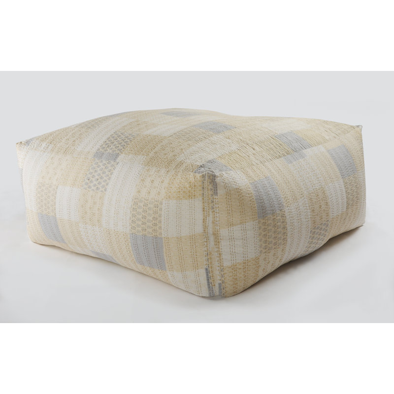 Repose-pieds rembourré en coton Strom Kantha