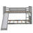 Bunk Bed With Slide And Ladder, Gray-514916512