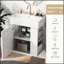 Meuble-lavabo flottant moderne de 21,6 po avec lavabo en céramique - parfait pour les petites salles de bain et peu encombrant
