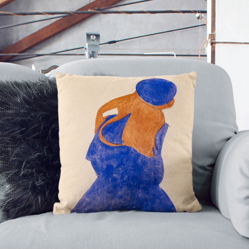 Square Cushion, 40cm H x 40cm W x 15cm D, Stone