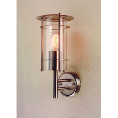 Browerville Stainless Steel Outdoor Wall Lantern