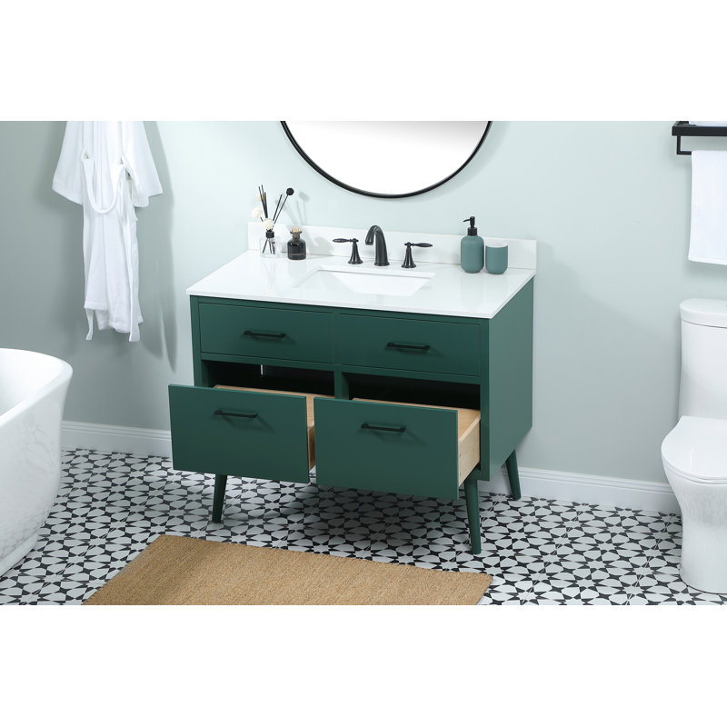 Ensemble de meuble-lavabo simple 42 po Steinfeldt, Vert
