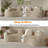 2-Piece Curved Compressed Sectional Sofa, Symmetrical Modular Design-413367905