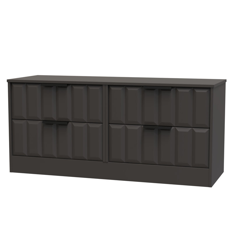 Besian 115cm W 4 - Drawer Chest of Drawers, Graphite