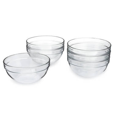 JoyFul 4 Large Glass Mixing Bowls With Lids