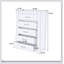 Armoire de rangement rustique gris clair à 5 tiroirs, en bois massif durable, parfaite pour les chambres élégantes et organisées