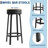 30" Swivel Bar Stools Set of 2/4 with Upholstered PU Leather Cushion, Backless Round-1144044588-1144044589