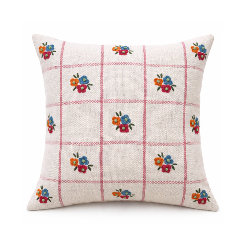 Coussin décoratif tissé à la main Vibhsa Daisy