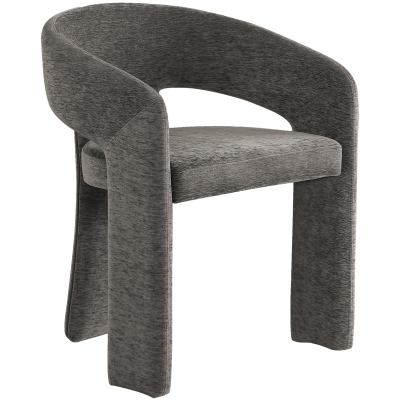 Hollerman Rendition Dining Chair, Grey Polyester Fabric