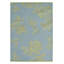 Hand Tufted Floral Area Rug in Blue/Gold-52732601