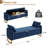 66"W Upholstered Teddy Modern Bedroom Storage Bench End of Bed with Gold Legs,Arm Pocket and 2 Pillows-1637851984-1632107627