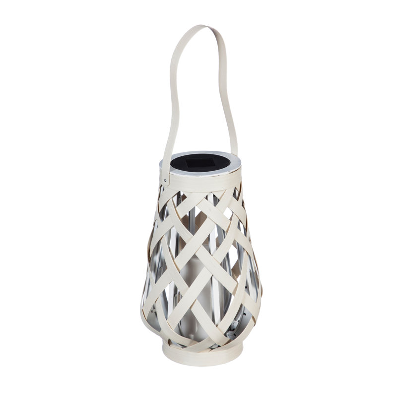 Lanterne d'extérieur à énergie solaire 10,5 ", Blanc