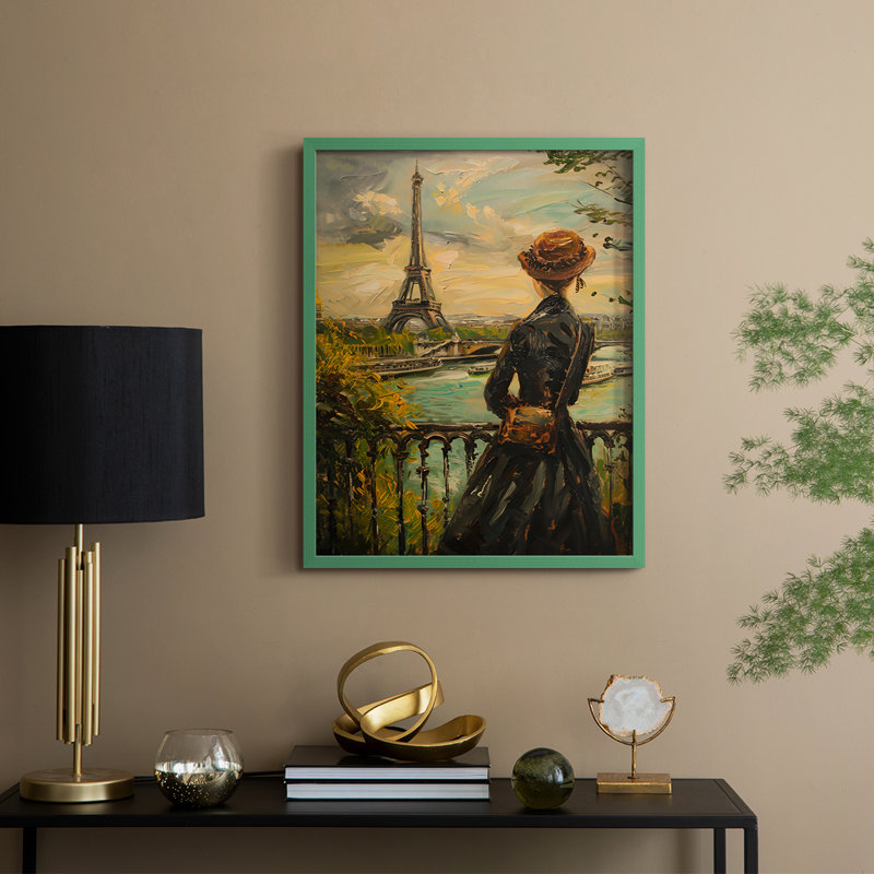 Reproduction encadrée WOMEN Series DCX III - bois massif, H 11 po x l 9 po, Vert
