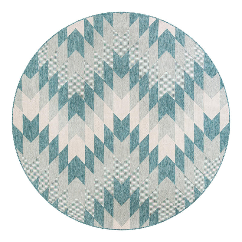 Blox Hower Indoor/Outdoor Area Rug, Round 7'10"