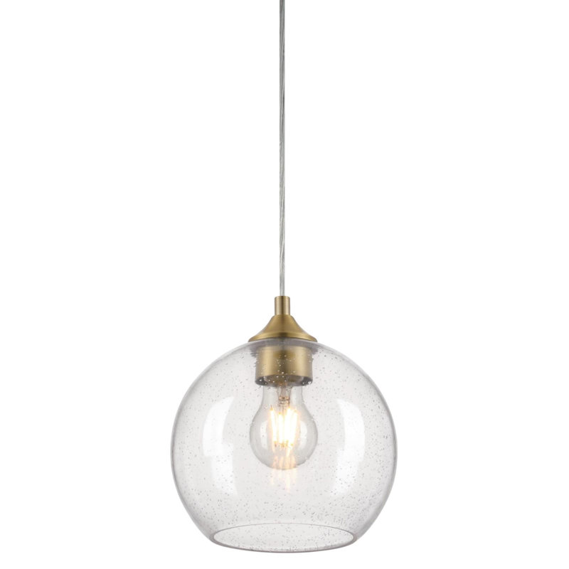 Luminaire suspendu sphère 1 lumière, Laiton brossé