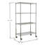 Étagère robuste à 4 fils réglables, support de rangement en métal rouille pour la salle de bain, la cuisine, le garde-manger et le garage, profondeur de 35,62 po, largeur de 17,34 po, hauteur de 63 po, structure 100% fer, support ultra-épais de 25 mm