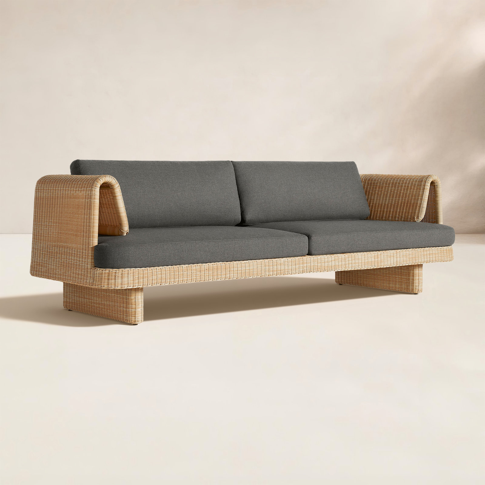 Loophole 91" Sunbrella® Patio Sofa, Toohey Charcoal