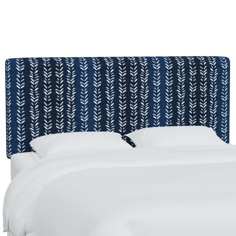 Tête de lit tapissier Eisley, Double, Indigo Shibori Flutter