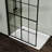 Walk-In 46" X 72" Shower Screen - Black, Tempered Glass, Solid Support For Robust Upper Bar