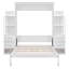 Lit escamotable double pleine grandeur avec tablettes, tiroirs et lumières DEL, gris-1494930281