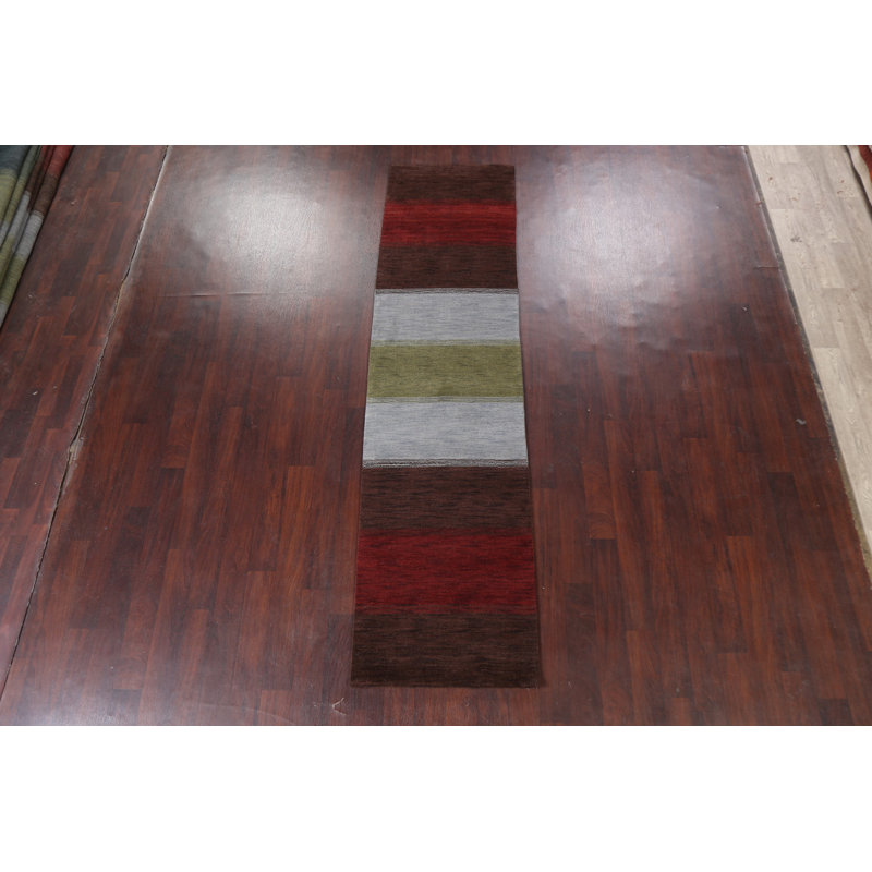 Tapis oriental rouge / brun en laine noué à la main Lavdmir