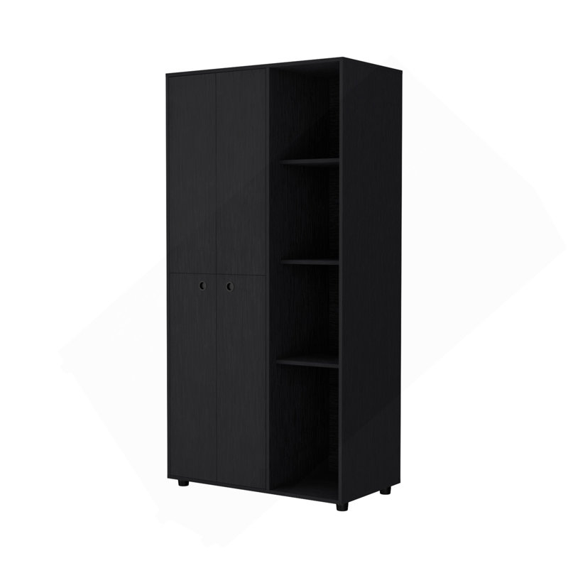 Armoire noire à 1 tiroir