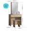 Silender 1 Drawer Dressing Table with Sliding Vanity Mirror and Stool Set-1575144612
