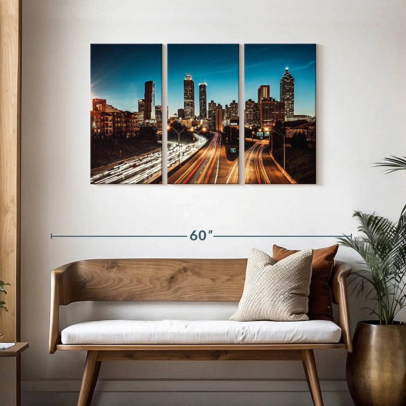 Horizon nocturne de Sébbie à Atlanta, H 28 po x l 45 po