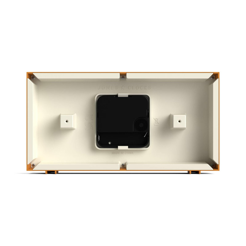 Analogue Plastic / Acrylic Quartz Movement / Crystal Tabletop Clock, Mustard Yellow