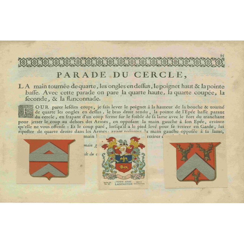 Armes et écussons rétro VI, H 8 po x l 12 po