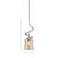 Suspension Sadea Stem Hung Mini présentée en finition nickel brossé avec verre ambré à bulles de 13,3 cm (5,25 po).-1443633686