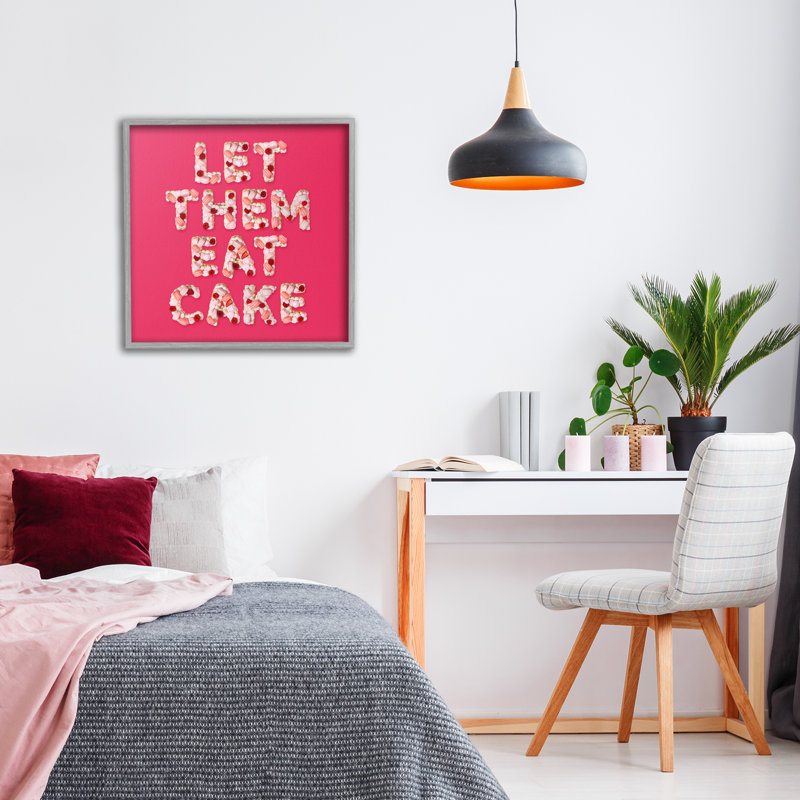 «Let Them Eat Cake», giclée encadrée, design par Lish Creative, Estampe numérique Farmhouse, H 17 po x l 17 po