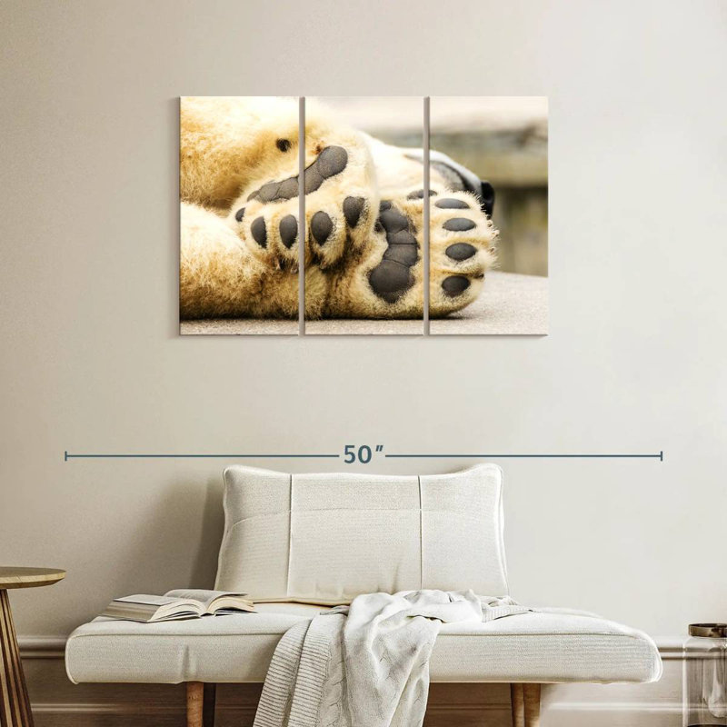 Brampt Polar Bear Paws, 24" H x 38" W