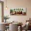 Art mural sur toile, herbes séchées et bouteilles d'ambre-1748346354