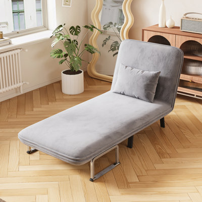 Versatile Convertible Chair Bed With Adjustable Backrest And Pillow For Home And Office