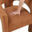 Fauteuil d'appoint orange en tissu de luxe contemporain pour 2 personnes, revêtement bouclé confortable, structure en contreplaqué, 24 po x 23 po x H 29,5 po, capacité de 250 lb, aucun assemblage requis 2 avec salle à manger rembourrée-1707789987