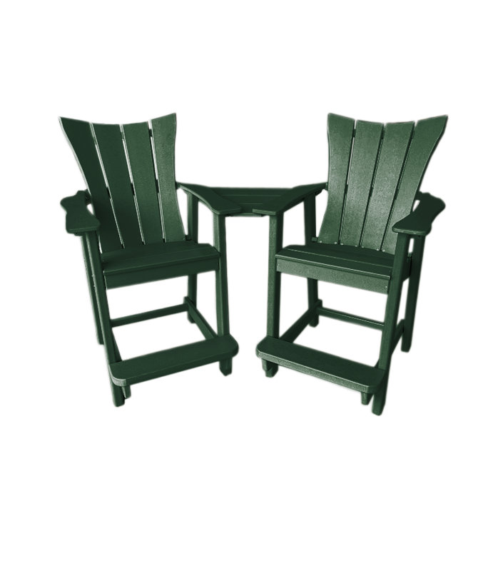 Ensemble de tabourets de bar Ponemah, Vert