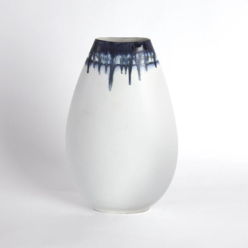 Glass Drip Table Vase, 19.25" H x 12.25" W x 7" D