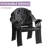 31.5-inch Round Table Cast Aluminum Outdoor Dining Set with Umbrella Hole and Brown Cushions-94350681