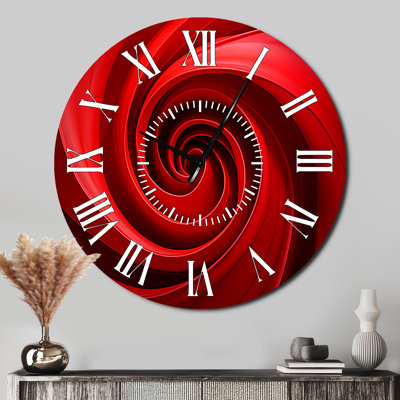 Horloge murale Red Spiral