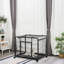 Metal Dog Cage Kennel with Locking Door & Wheels Medium Pets