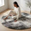 Tapis gris anthracite à poils longs Alban-19253702