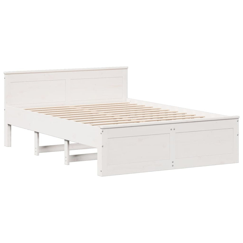 Heinle Solid Wood Storage Bed, White, Super King (6')
